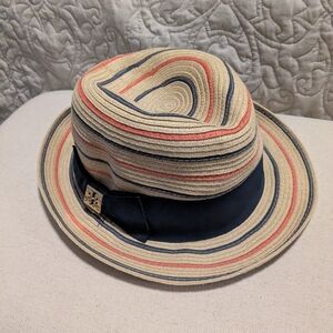 Tory Burch Multicolor Striped Fedora